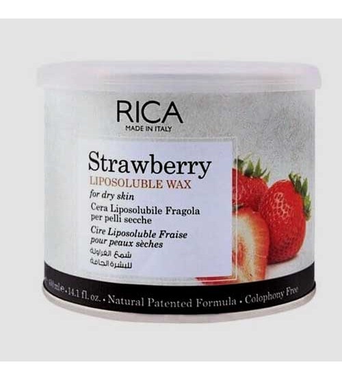 Rica Strawberry Dry Skin Liposoluble Wax 400ml